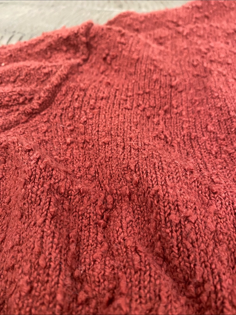Free People Rust Red Button-Front Textured Cardigan - Picture 4 of 5